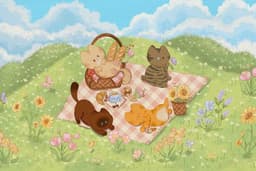 รับวาดรูปวอลเปเปอร์โทรศัพท์/ไอแพด/เดสก์ท็อป สไตล์ น่ารัก อบอุ่น