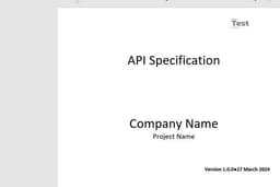 รับออกแบบและจัดทำเอกสาร Specification API