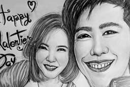 Drawing by Fluke รับงานวาดภาพตามแบบ ครึ่งตัว ในสไตล์ Portrait รูปแบบ ขาว ดำ