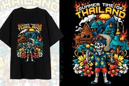 รับออกแบบลายเสื้อ ไฟล์ Adobe Illustrator 