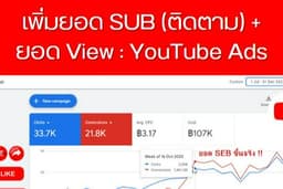 เพิ่มยอด SUB (ติดตาม) + ยอด View : YouTube Ads