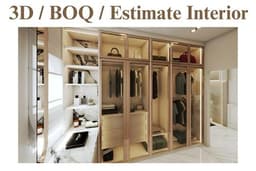 รับทำ BOQ /Estimate interior ถอดแบบประมาณงานตกแต่งภายในทั้งหมด และ ทำแบบ 3D เฟอร์นิเจอร์