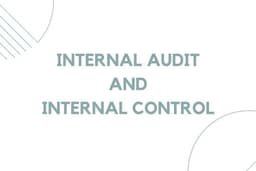 Internal Control Consult : ให้คำปรึกษาด้านการตรวจสอบภายใน การควบคุมภายใน