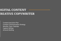 COPYWRITER / SOCIAL CREATIVE CONTENT