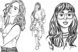 รับวาดภาพลายเส้นขาวดำ