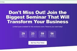 event-landing page