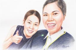 วาดภาพเหมือน Portrait สีไม้ 