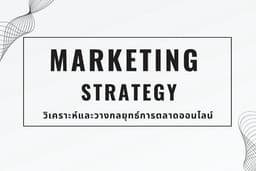 วางแผนการตลาดออนไลน์/วิเคราะห์แผนการตลาดและคู่แข่ง