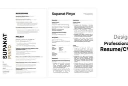 ออกแบบ Professional Resume/CV ตามรูปแบบสากล