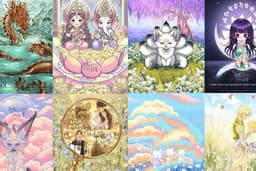 รับออกเเบบ-วาดภาพประกอบ ยกสำรับ ไพ่ยิปซี ทาโร่ ออราเคิล (ใช้งานเชิงพาณิชย์) NoAi วาดมือ 100%