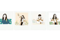 ภาพการ์ตูน Portrait Minimal