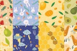 รับออกแบบลายผ้า Pattern/Repeat สไตล์ Flat