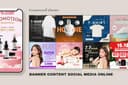 ออกแบบสื่อโฆษณา Banner, Content, Promotion Online 