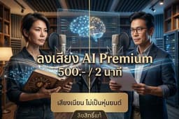ลงเสียงพากย์ AI พรีเมียม เนียนเป็นธรรมชาติ โดย Editor มือโปร