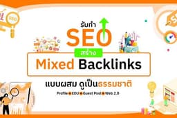 รับทำ SEO สร้าง Mixed Backlinks แบบผสม (Profile, EDU, Guest Post, Web 2.0)