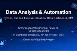 บริการวิเคราะห์ข้อมูล และสร้างระบบอัตโนมัติสำหรับธุรกิจ (Data Analysis & Automation)