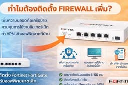 บริการออกแบบติดตั้ง Firewall Fortigate เพิ่มความปลอดภัย ใช้งานVPN WFH ทำงานจากที่บ้าน ออฟฟิศขนาดเล็ก