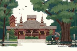 วาดภาพวิว สถาปัตยกรรม ประกอบสื่อ/โปสการ์ด/โปสเตอร์ งานท่องเที่ยว