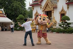 รับจ้างเต้นงานบุญและมาสคอต — เพิ่มสีสันให้งานรื่นเริง