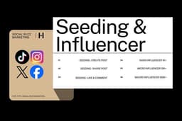 Seeding & Influencer Management จัดหาพร้อมบริหารงานหน้าม้าและอินฟลูเอนเซอร์แบบครบวงจร