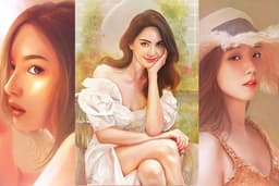ภาพวาดคนเหมือน Portrait แนวหวานละมุน ดูมีชีวิตเปรียบในนิยาย