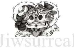 วาดภาพโครงกระดูกแนว วันแห่งความตาย| Day of the dead Skeleton Illustration (Hand Drawn)