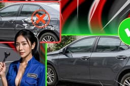 🔧รับตัดต่อแต่งรูปภาพซ่อมรอยบุบรถยนต์ 🚗รอยขีดข่วนสีถลอก รอยโดนชนให้หายเหมือนใหม่