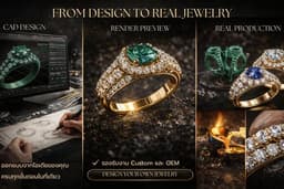 Jewelry 3D CAD Design | ออกแบบเครื่องประดับ จิวเวลรี่ แหวน จี้ สร้อย ต่างหู 3D 3 มิติ สำหรับผลิตจริง