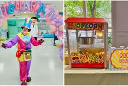 ตัวตลกบิดลูกโป่ง โบโซ่บิดลูกโป่ง Clown Bozo Balloon 🤡 + ข้าวโพดป๊อปคอร์น Popcorn ป๊อปคอร์น 🍿 🍭