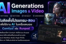 AI Generations Images & Video รับติดตั้งโปรแกรม-สอนเพื่อใช้งาน ai ในเครื่องตนเอง Comfyui หรือ Runpod