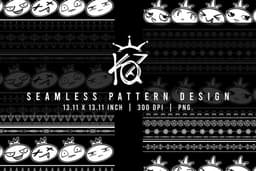 ขายไฟล์งาน seamless pattern ลายแนวกางเกงช้าง แบบวัยรุ่น