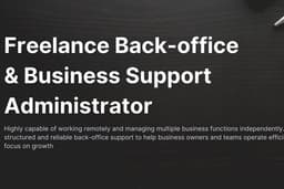 ให้บริการงาน Back-office, Admin, Sales, ประสานงาน, สนับสนุนงานเจ้าของกิจการและผู้บริหาร
