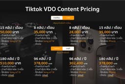คิด/ถ่าย/ตัด คลิปแนวตั้ง Short / Reel / Tiktok vdo รายเดือน