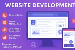 พัฒนาเว็บไซต์ / Website Development (HTML, CSS, Javascript, Python, PostgreSQL)