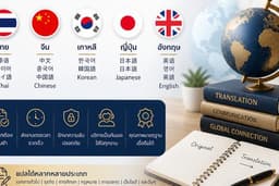 แปลภาษาไทย-จีน-ญี่ปุ่นเ-กาหลี-อังกฤษ