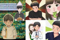 วาดภาพเหมือนจากรูปถ่าย สไตล์สีน้ำ/Portrait/การ์ตูนน่ารัก