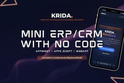 รับสร้างระบบ Mini ERP & CRM ด้วย AI + No-Code (AppSheet / Apps Script) เชื่อมต่ออัตโนมัติ 100%