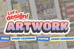 รับออกแบบ Graphic/Poster/Menu/Event Calendar/Event Schedule