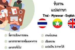 รับแปล ไทย-พม่า-อังกฤษ