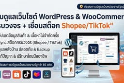 รับดูแลเว็บไซต์ WordPress & WooCommerce ครบวงจร + เชื่อมสต็อก Shopee/TikTok