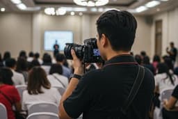 ช่างภาพงานสัมมนาและอีเวนต์ — เก็บภาพสำคัญในงานได้ครบถ้วน