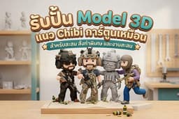 รับปั้นModel 3D แนว Chibi การ์ตูนเหมือน