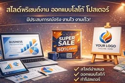ทำสไลด์พรีเซนต์งาน/ออกแบบโลโก้/โปสเตอร์