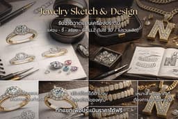 Jewelry Sketch Design | วาดแบบเครื่องประดับ จิวเวลรี่ แหวน สร้อย จี้ (ไม่ใช่ 3D / ไม่รวมผลิต)