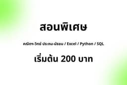 สอนพิเศษ คณิตฯ-วิทย์ ประถม-มัธยม / Excel / Python / SQL