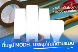 ขึ้นตัวอย่าง MockUp Model 3มิติ ทำตัวอย่างบรรจุภัณฑ์ตาม Design