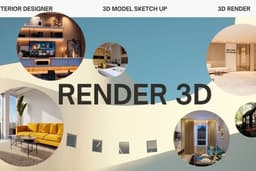 รับงานออกเเบบทำMood board, Renderภาพ และVideo animation,รับขึ้น3D Model Interior Design