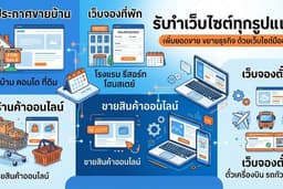 รับทำเว็บประกาศขายบ้าน | เว็บจองที่พัก | เว็บร้านค้าออนไลน์ | Booking Web App