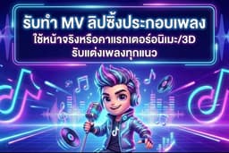 รับทำ MV ลิปซิ้ง รับแต่งเนื้อร้อง-ทำนองใส่เสียงร้อง ทำได้ทุกแนวตั้งแต่ลูกทุ่ง Pop rock R&B Hiphop