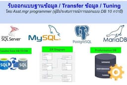 ออกแบบฐานข้อมูล / Transfer ข้อมูล / Tuning ฐานข้อมูล
